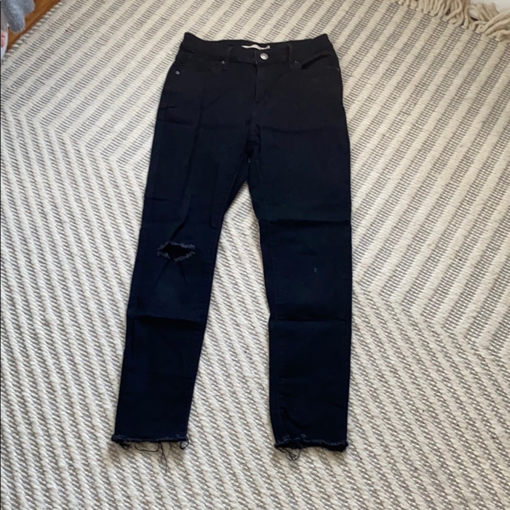 Levis 721 high rise skinny black jeans - 28